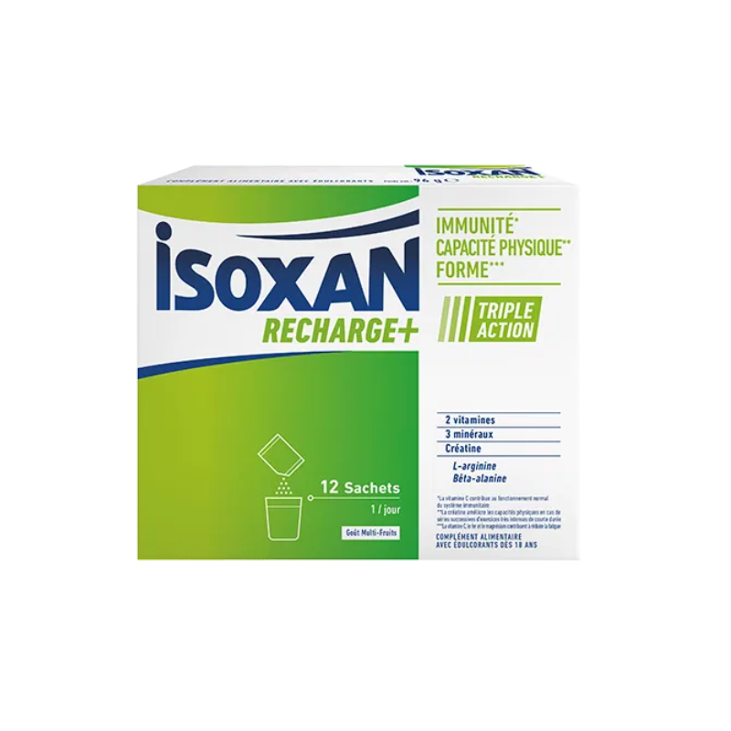 Isoxan Recharge + Triple action 12 sachets Isoxan Recharge + Triple action 12 sachets