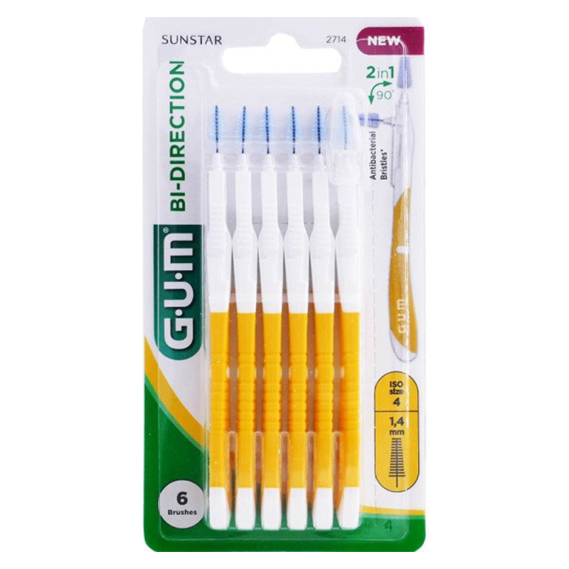 GUM Bi-Direction 6 Brossettes 1,4mm ref 2714 GUM Bi-Direction 6 Brossettes 1,4mm ref 2714