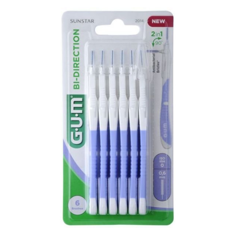 GUM Bi-Direction 6 Brossettes 0,6 mm ref 2014
