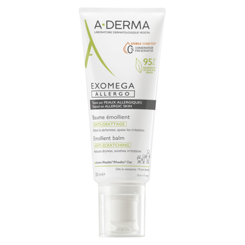 A-Derma Exomega Allergo Baume émollient anti-grattage 200ml A-Derma Exomega Allergo Baume émollient anti-grattage 200ml