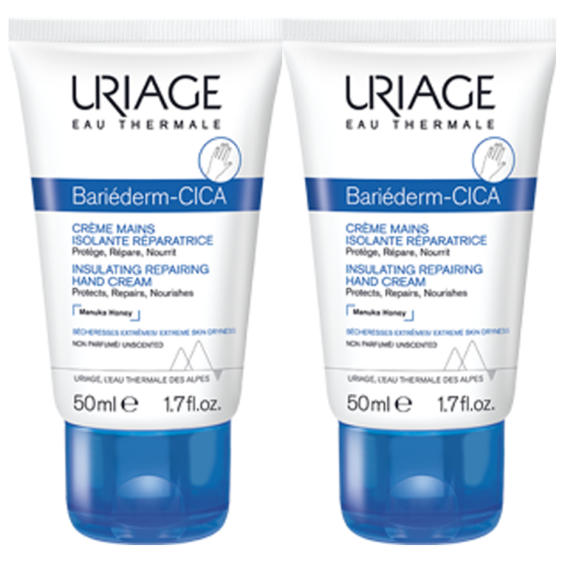 Uriage Bariéderm-Cica Crème mains isolante réparatrice lot de 2x50ml Uriage Bariéderm-Cica Crème mains isolante réparatrice lot de 2x50ml