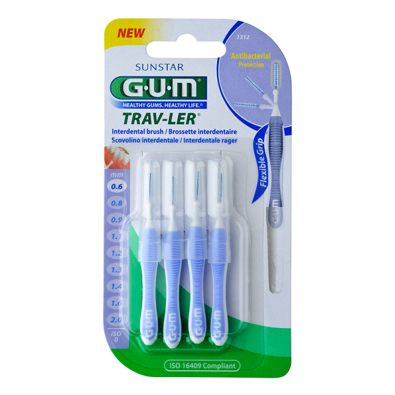GUM Trav-Ler Brossette interdentaire 0,6 mm 4 unités ref 1312