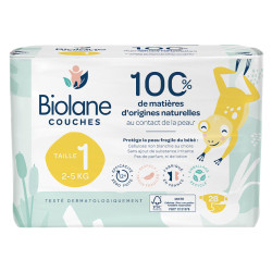 Biolane Couche écologiques taille 1 - 2 à 5kg x28