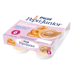 Picot Pepti-Junior Dessert sans lait dès 6 mois Abricot lot de 4x100gr