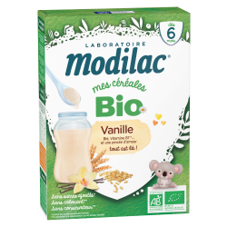 Modilac Mes Céréales bio vanille dès 6 mois 250gr
