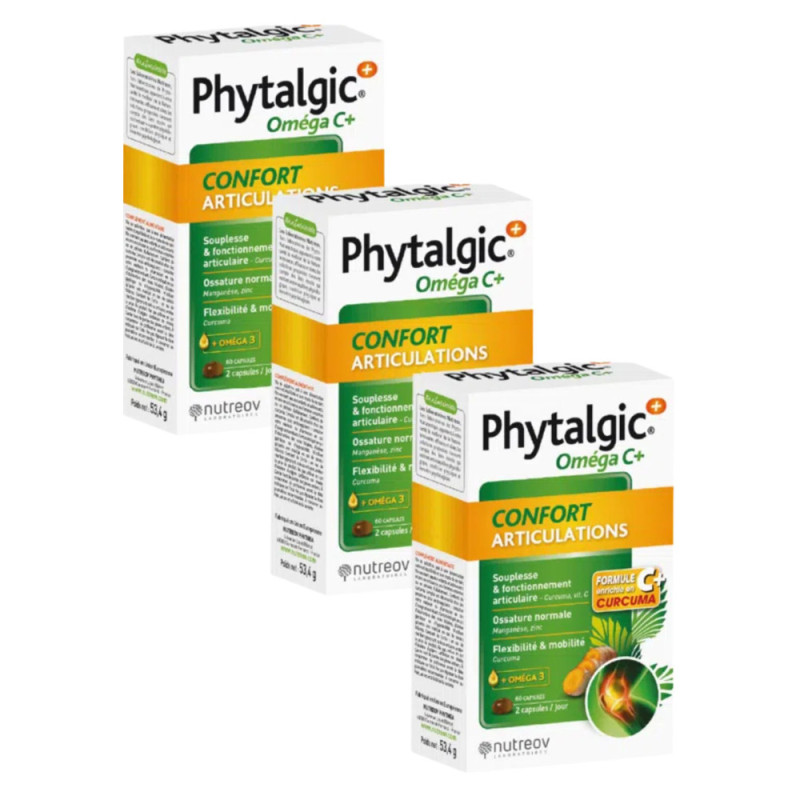 Phytalgic Oméga C+ confort articulations lot de 3 x 60 caspules