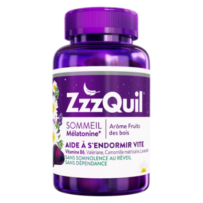 ZzzQuil Sommeil Arôme mangue banane 60 gommes