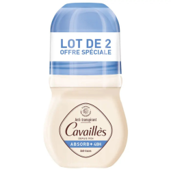 Cavaillès Anti-transpirant Absorb+ 48h roll-on lot de 2 x 50ml