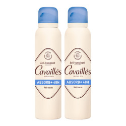 Cavaillès Absorb+ 48H Anti-transpirant spray anti-traces lot de 2x150ml