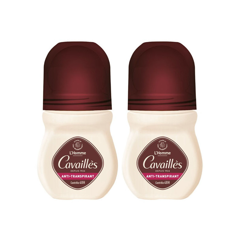 Cavaillès L'Homme Anti-transpirant contrôle 48H Roll-on lot de 2x50ml