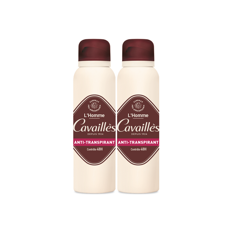 Cavaillès L'Homme Anti-transpirant 48H spray lot de 2x150ml Cavaillès L'Homme Anti-transpirant 48H spray lot de 2x150ml