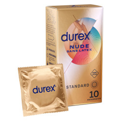Durex Nude Sans latex 10 préservatifs
