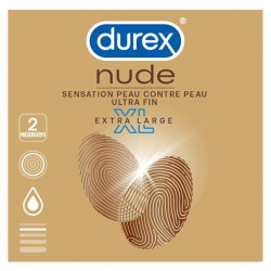 Durex Nude Extra large XL 2 préservatifs