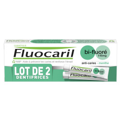 Fluocaril Dentifrice Bi-Fluoré Menthe lot de 2x75ml