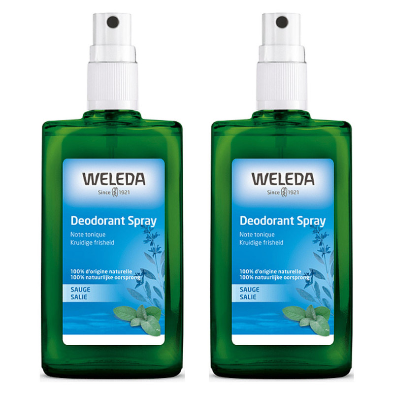 Weleda Déodorant Spray à la Sauge lot de 2 x 100ml Weleda Déodorant Spray à la Sauge lot de 2 x 100ml