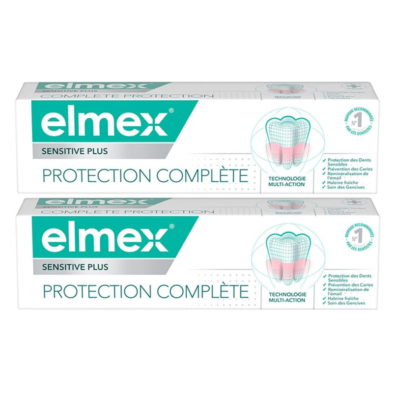 Elmex Sensitive Plus Protection complète dentifrice lot de 2x75ml