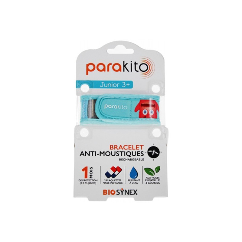 Parakito Junior 3+ Bracelet anti-moustiques rechargeable Monstres Parakito Junior 3+ Bracelet anti-moustiques rechargeable Monstres