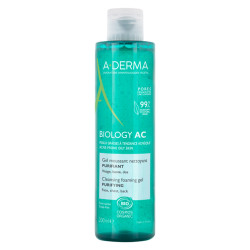 A-Derma Biology AC Gel moussant nettoyant purifiant bio 200ml