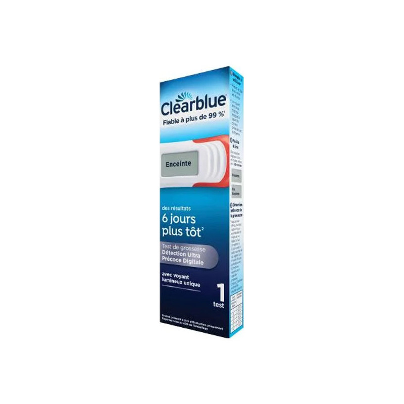 Clearblue Test de grossesse digitale ultra précoce lot de 2 Clearblue Test de grossesse digitale ultra précoce lot de 2