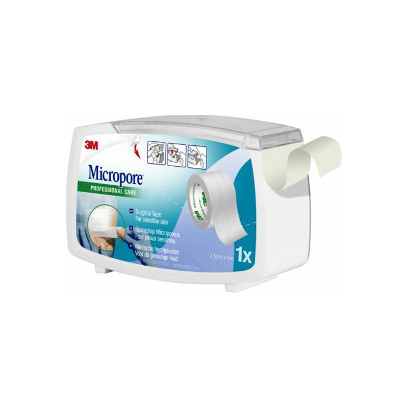 3M sparadrap microporeux non tissé 25mmx5m 3M sparadrap microporeux non tissé 25mmx5m