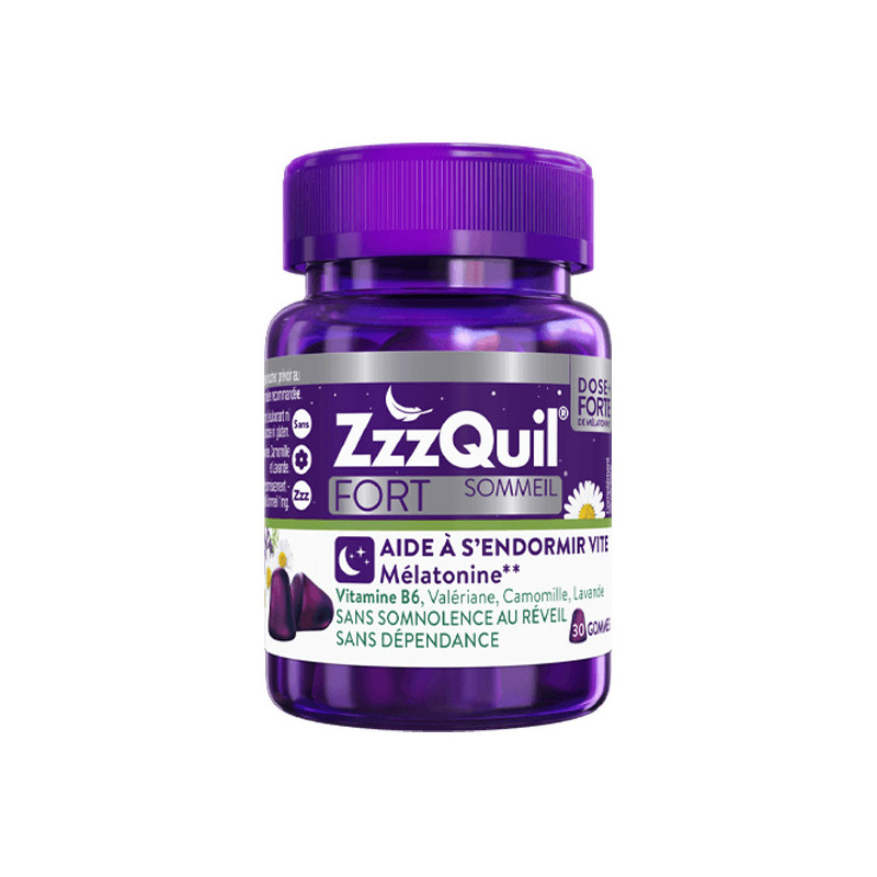 ZzzQuil Fort Sommeil arôme fruits des bois 30 gommes ZzzQuil Fort Sommeil arôme fruits des bois 30 gommes