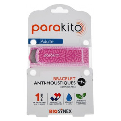 Parakito Bracelet Anti-moustiques rechargeable adulte - Graphic Violet