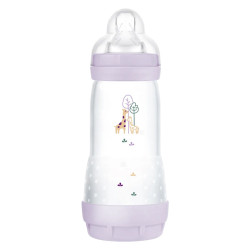 MAM Easy Start Biberon anti-colique 4+ mois Lilas tétine débit 3 - 260ml