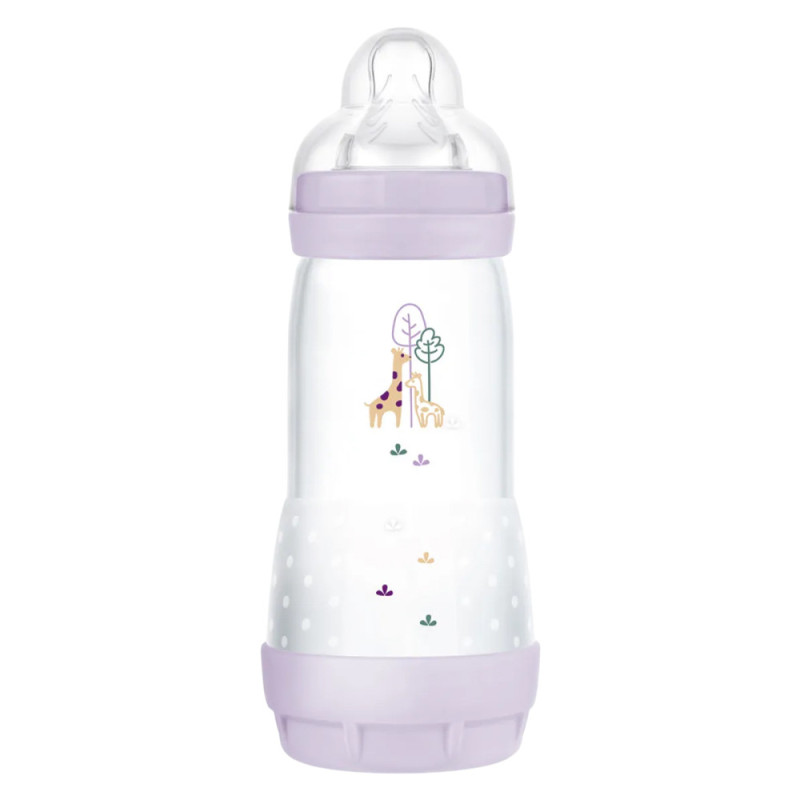 MAM Easy Start Biberon anti-colique 4+ mois Lilas tétine débit 3 - 260ml MAM Easy Start Biberon anti-colique 4+ mois Lilas tétine débit 3 - 260ml
