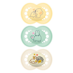 MAM Sucettes Original +18 mois jaune turquoise beige