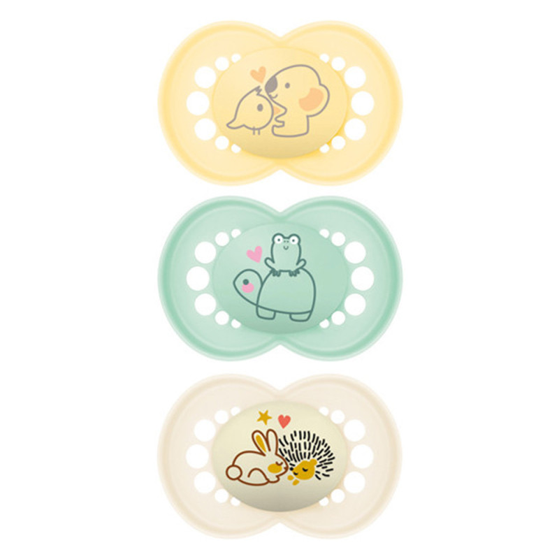 MAM Sucettes Original +18 mois jaune turquoise beige MAM Sucettes Original +18 mois jaune turquoise beige