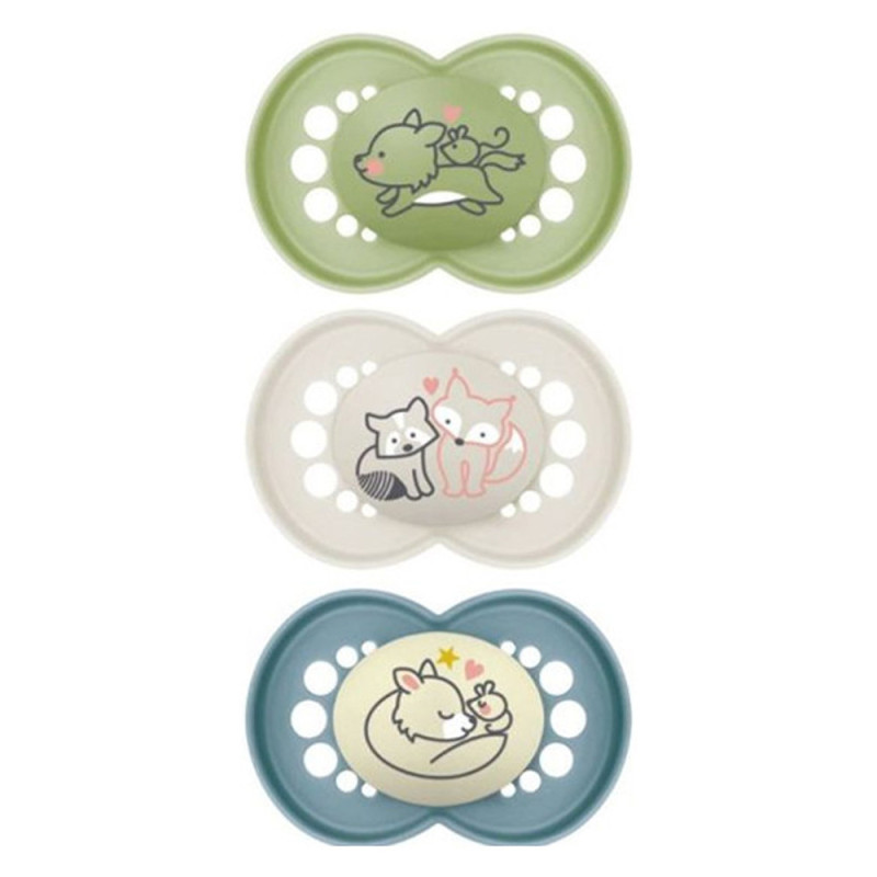 MAM Sucettes Original +18 mois bleu vert taupe MAM Sucettes Original +18 mois bleu vert taupe