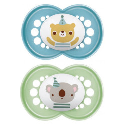 MAM Original Sucettes orthodontiques 18+ mois motifs animaux lot de 2