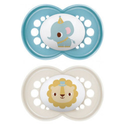 MAM Original Sucettes orthodontiques 18+ mois motifs animaux lot de 2