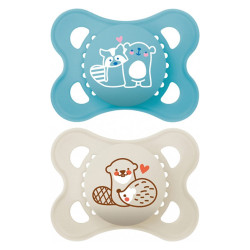 MAM Original Sucettes orthodontiques 2 - 6 mois Planet Love lot de 2