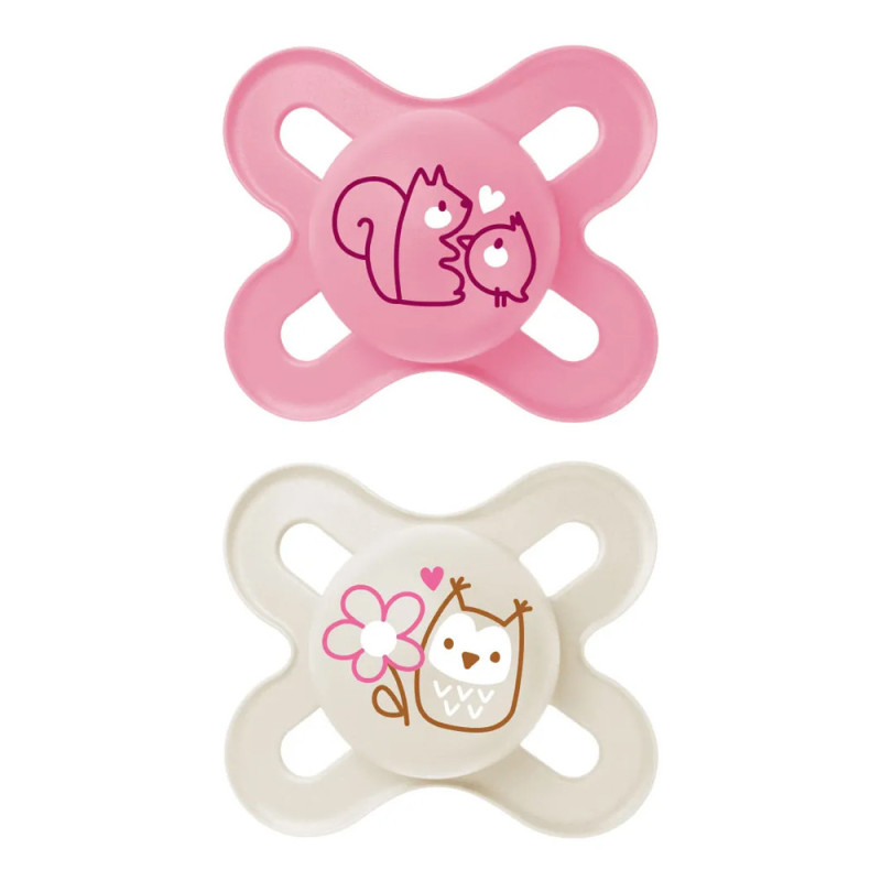 MAM Naissance Sucettes 0-2 mois Planet Love lot de 2