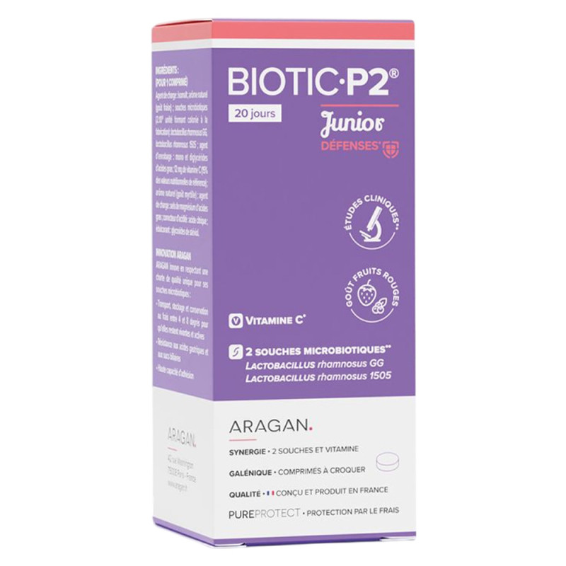Aragan Biotic P2 Junior Défense 20 comprimés