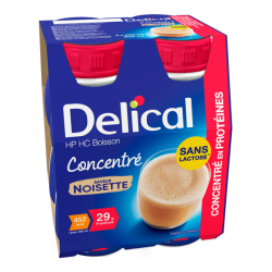 Delical HP-HC boisson concentré saveur noisette lot de 4 x 200ml
