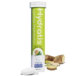 Hydratis Solution d'hydratation arôme citronnelle gigembre 20 comprimés effervescents