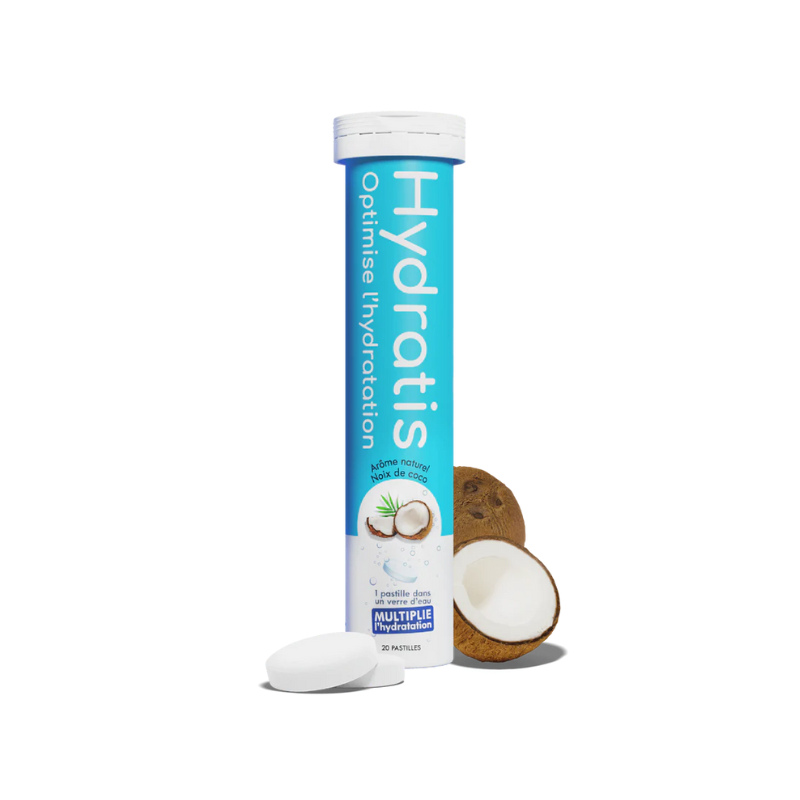 Hydratis Solution d'hydratation arôme noix de coco 20 comprimés effervescents Hydratis Solution d'hydratation arôme noix de coco 20 comprimés effervescents