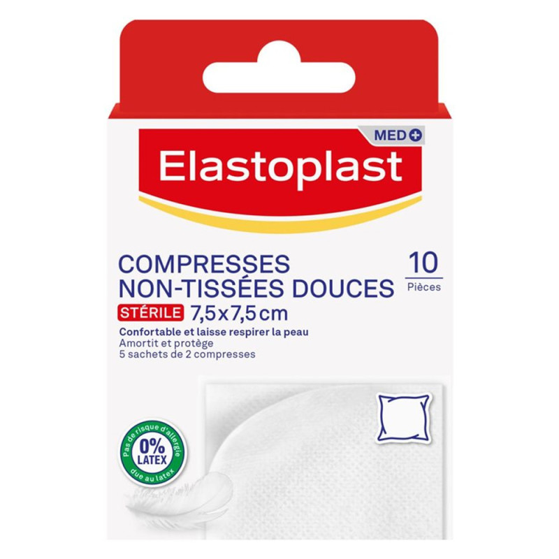 Elastoplast Compresses Non-tissées douces 7,5 cm x 7,5 cm 10 pièces Elastoplast Compresses Non-tissées douces 7,5 cm x 7,5 cm 10 pièces