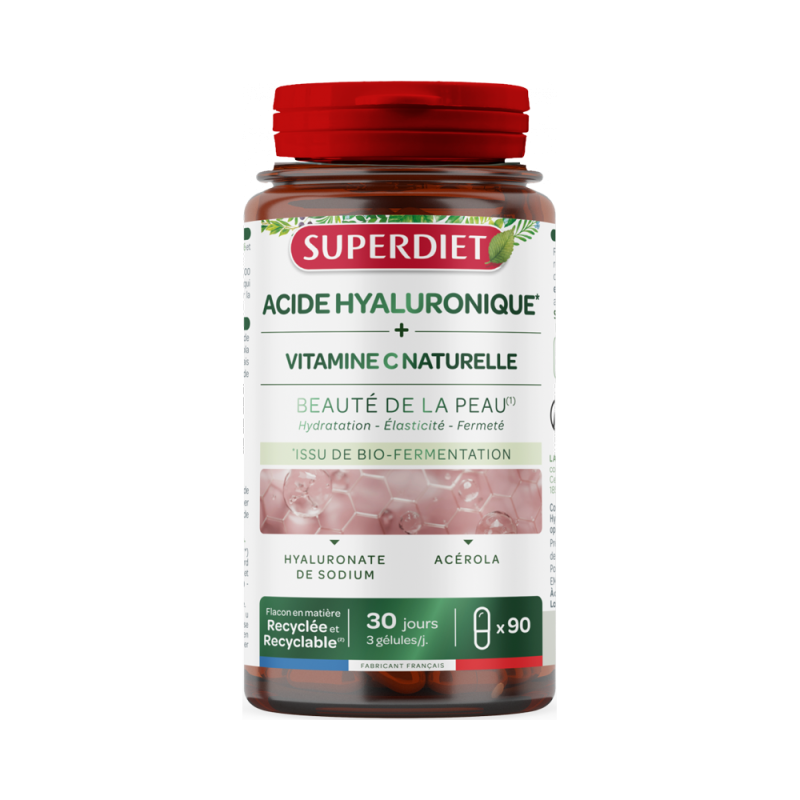 Superdiet Acide Hyaluronique + Vitamine C 150 gélules Superdiet Acide Hyaluronique + Vitamine C 150 gélules