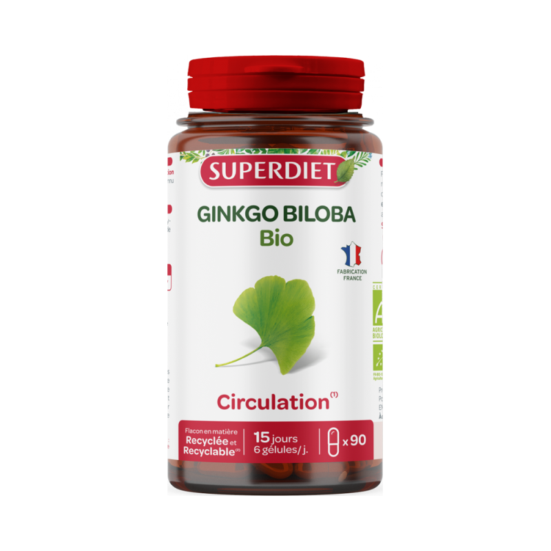Superdiet Ginkgo Biloba bio 90 gélules Superdiet Ginkgo Biloba bio 90 gélules