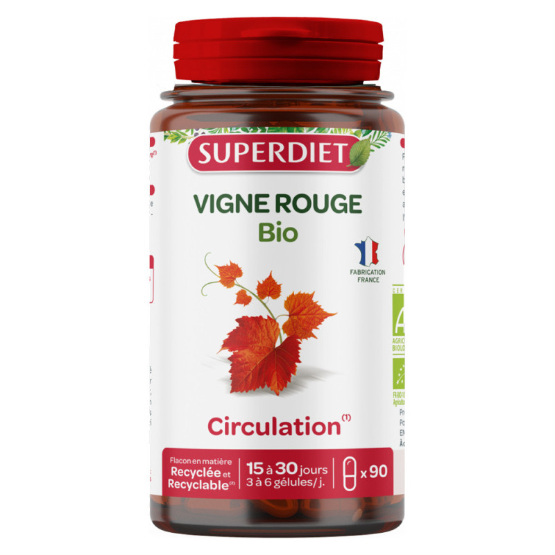 Superdiet Vigne Rouge bio 90 gélules Superdiet Vigne Rouge bio 90 gélules