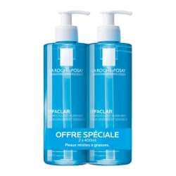 La Roche-Posay Effaclar Gel moussant purifiant lot de 2 x 400ml