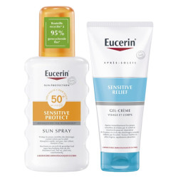 Eucerin Duo Sun Sensitive Protect spray SPF50 - 200ml + mini Sun Sensitive Relief après-soleil 50ml