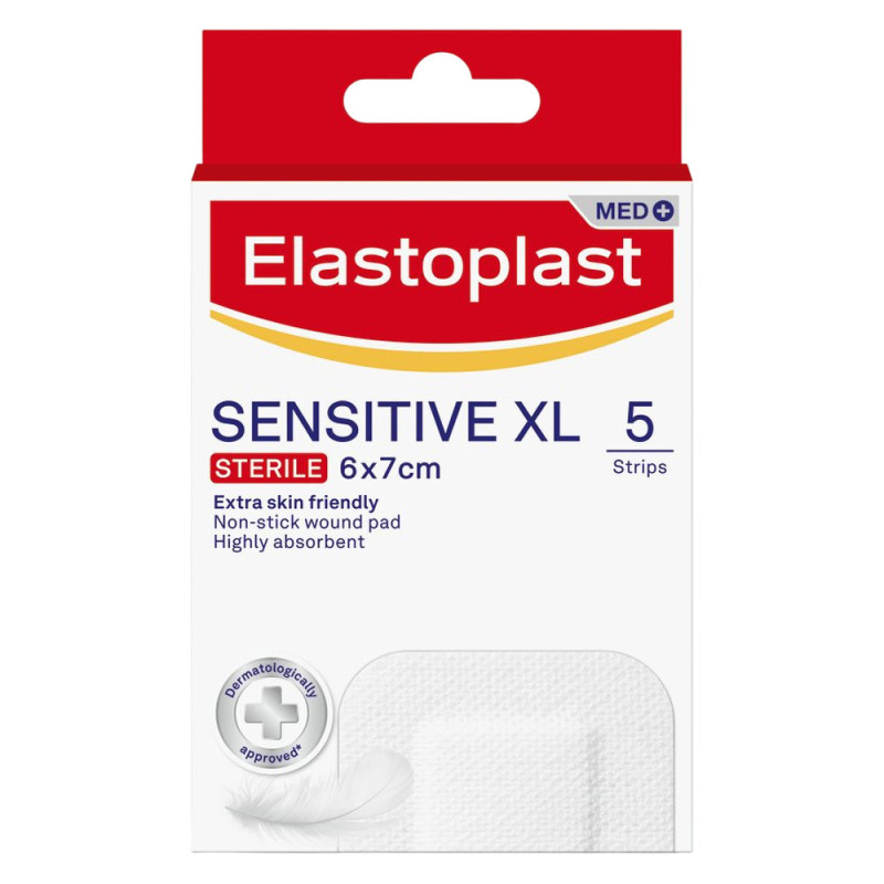 Elastoplast Sensible XL 5 Pansements stériles 6x7cm Elastoplast Sensible XL 5 Pansements stériles 6x7cm