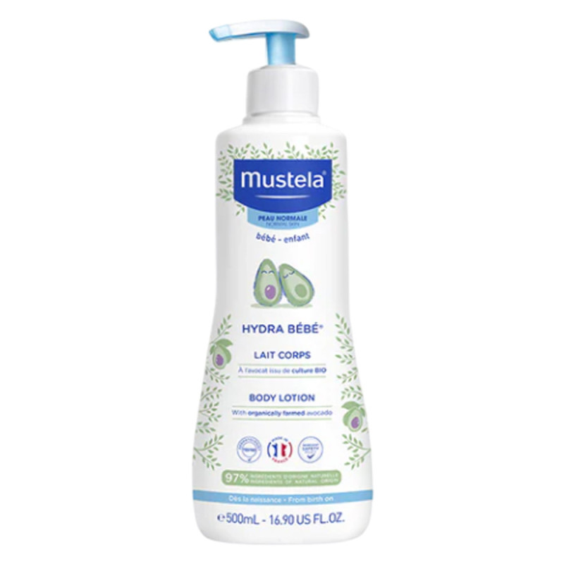 Mustela Hydra Bébé lait corps à l'avocat bio 500ml Mustela Hydra Bébé lait corps à l'avocat bio 500ml