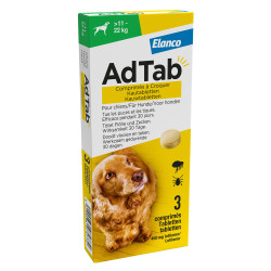 Elanco AdTab 450mg Chien 11 - 22kg 3 comprimés à croquer