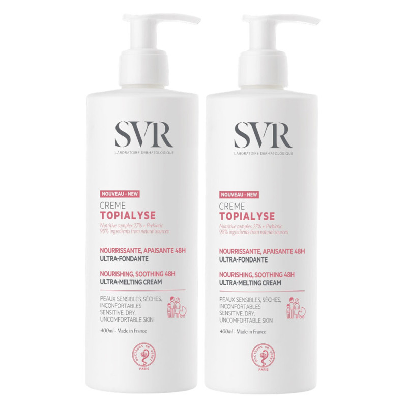 SVR Topialyse Crème nourrissant apaisante 48H 2x400ml