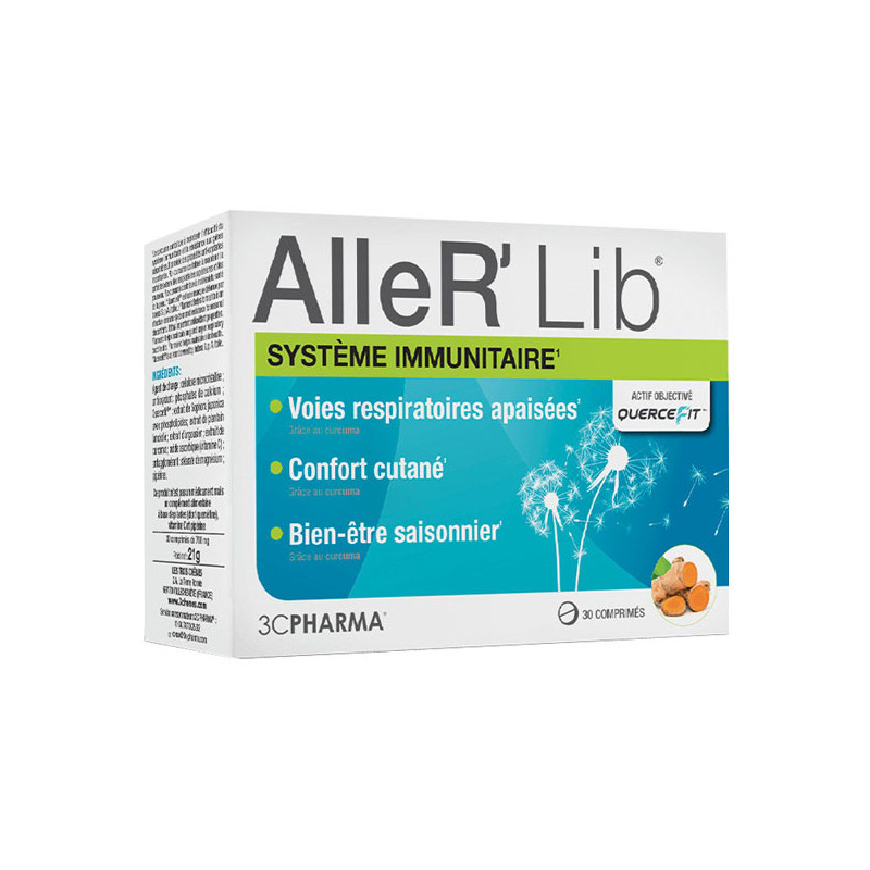 3C Pharma AlleR'Lib Système immunitaire 30 comprimés 3C Pharma AlleR'Lib Système immunitaire 30 comprimés